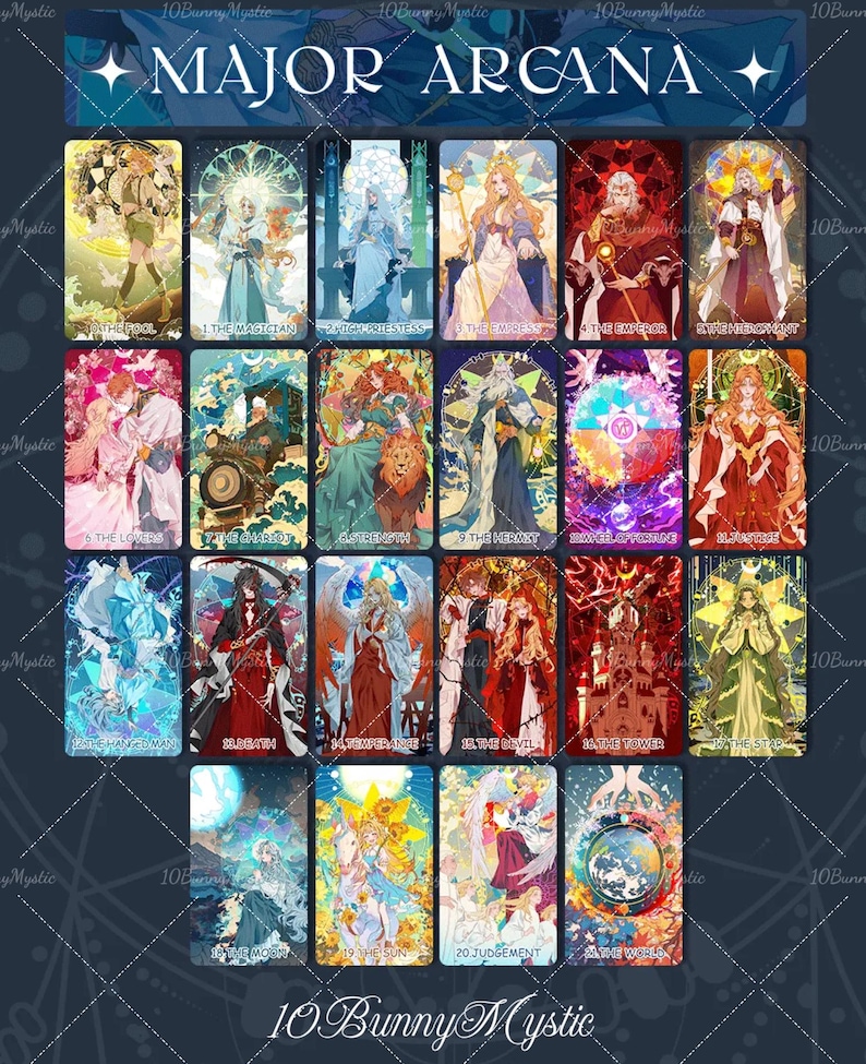 Whispers of Dreamcatching Tarot Deck, Anime RWS Style Divination Cards ...