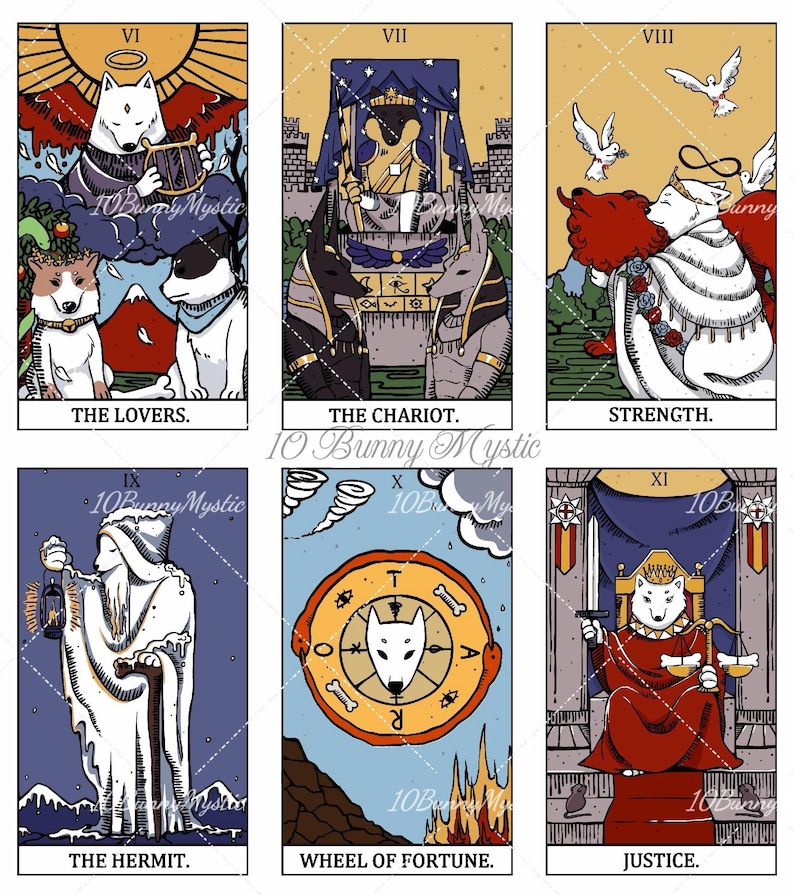 Tranquil Dog Tarot Deck, Rider Waite Style, Dog-Themed Divination Cards image 16