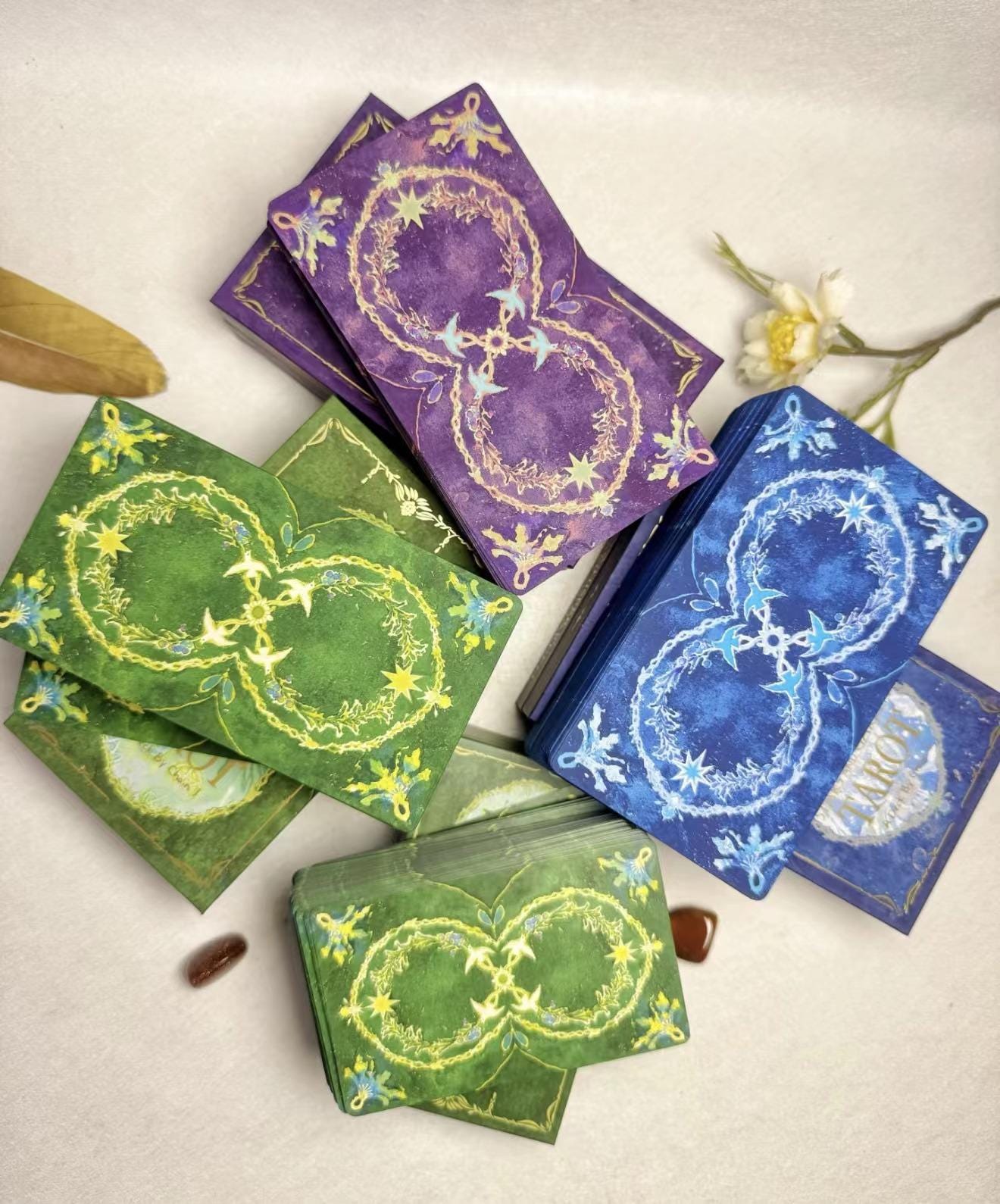 星と庭のささやきタロットデッキ、コレクター向け占いセット - Etsy 日本