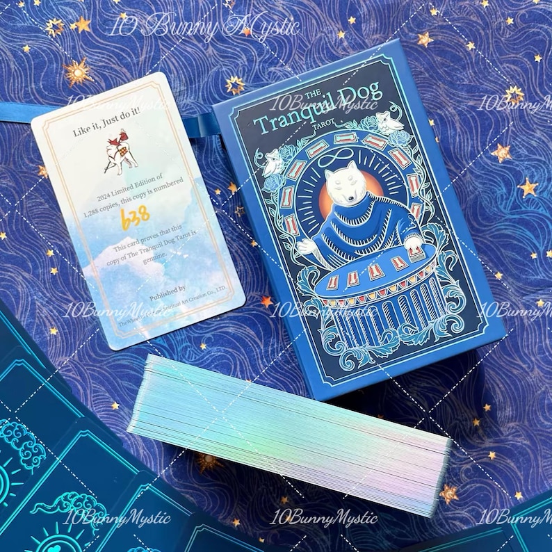 Tranquil Dog Tarot Deck, Rider Waite Style, Dog-Themed Divination Cards image 4