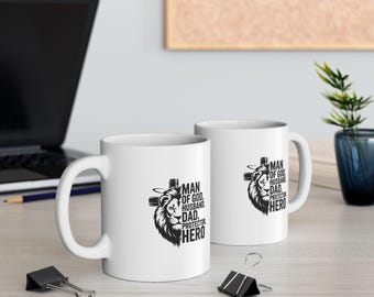 Inspirational Coffee Mug, Motivational Gift, Unique Present for Fathers
