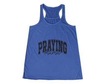 Christlicher inspirierender Frauen Flowy Racerback Tank, Glaubens Shirt, religiöses Geschenk, spirituelles Fitness Top