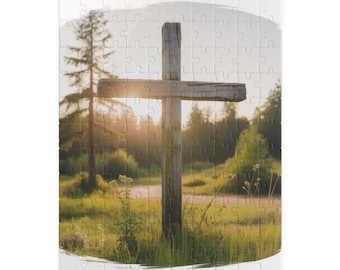 Rompecabezas de la Naturaleza en forma de Cruz – Un Regalo Espiritual Inspirador