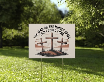 Letrero cristiano de plástico para jardín, decoración religiosa para el hogar y el jardín.