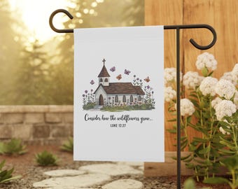Floral Garden Banner: Welcome Home Decor, Double-Sided Poly Poplin