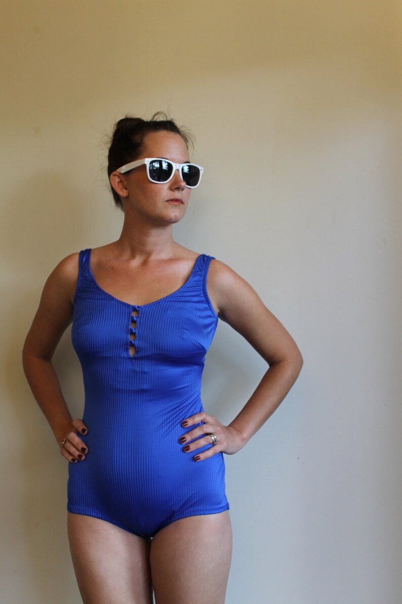 Vintage 70s Retro Swimsuit / One Piece Bombshell Bathing