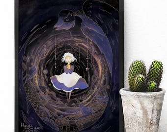 Howl's Moving Castle Sophie Hatter Art Poster Or Canvas, Ghibli Fan Gift Print, Anime Aesthetic Wall Decor, Fantasy Film Lover Poster Print