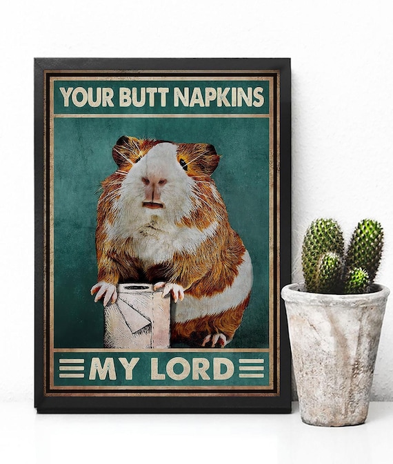 Guinea Pig Wall Art Poster Or Canvas, Funny Animal Print, Pet Lover Gift, Humorous Quotes, Small Pet Owner Decor, Unique Home Accent