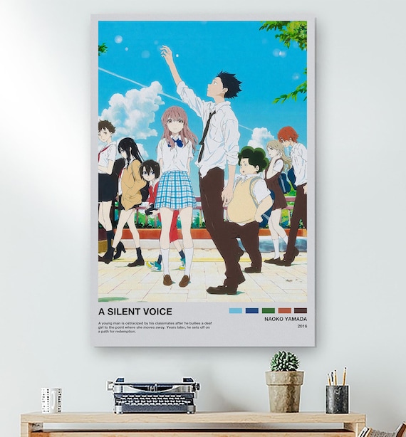 A Silent Voice Anime Group Poster Canvas, Shoya Ishida Shoko Print