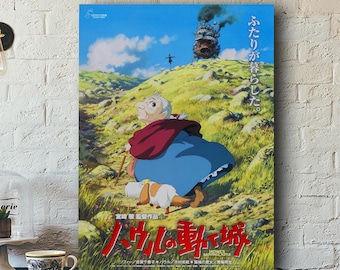 Howl's Moving Castle Poster, Studio Ghibli Anime Art, Hayao Miyazaki Movie Poster, Japanese Animation Gift, Sophie Hatter Journey Print