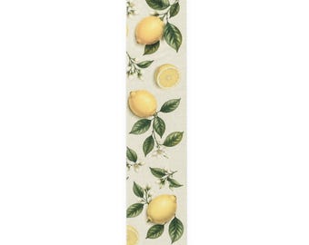 Lemon Pattern Table Runner cotton poly | Citrus Kitchen Decor