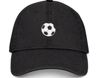 Cappellino da calcio in denim ricamato / Berretto da calcio