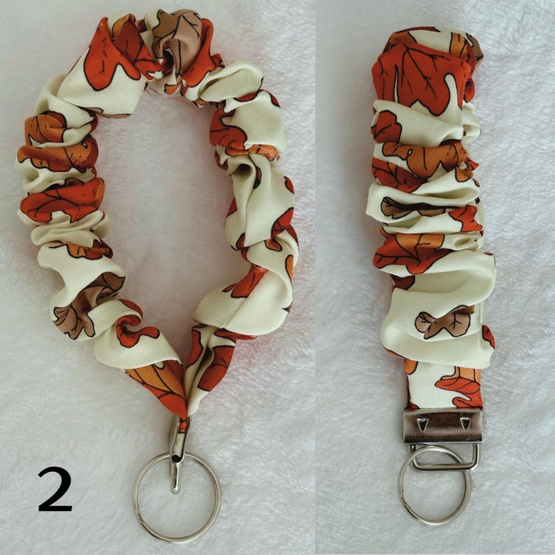 Handmade Fall Scrunchie Keychain Wristlets - Etsy
