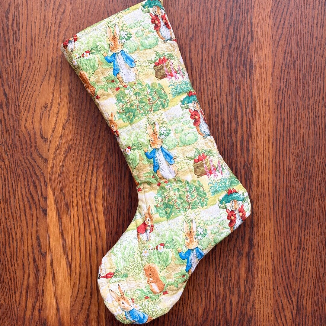 Custom Handmade Peter Rabbit Quilted Christmas Stocking – Vintage ...