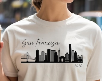 Afbeelding skyline San Francisco: groepsvakantieontwerp (PNG, digitale download SVG)