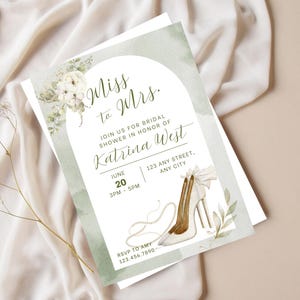 Bridal Shower Invitation, Wedding Shower Invite, Bride-To-Be Party Card, Bridal Celebration