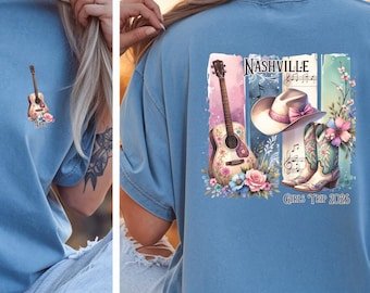 Grafica del viaggio a Nashville: viaggio di gruppo, ricordo della città della musica (download digitale PNG)