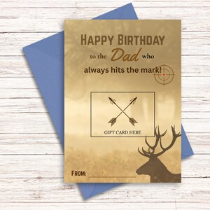 Jagd-Geburtstagsgeschenk-Kartenhalter | Druckbare Karte für Papa | Geschenk für Papa | Geschenk für Jäger | Jagd Geschenk Kartenhalter | Sofort Download