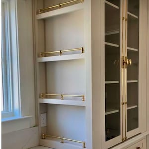 Unlacquered Brass Gallery Shelf Rail: Vintage Decor Hardware