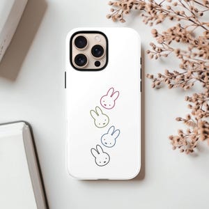 Funda para teléfono Miffy Lover Rabbit con dibujos animados, linda funda kawaii para iPhone 16, 15, 14, 13, 12, 11, 8 Pro Max, X Plus, Samsung Galaxy S24, S23, S22 y S21