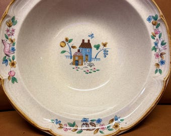 International Tableworks Stoneware Heartland Pattern Rimmed Cereal