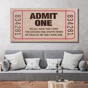 Admit One Ticket - Event Pass im Vintage Style - Perfekte Geschenkidee