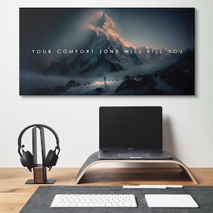 Impressão em tela Your Comfort Zone - Arte de parede motivacional para inspiração