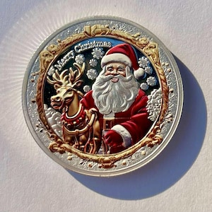 Santa Claus Christmas Challenge Coin Merry Christmas and Happy New Year Get Ready for Holiday Season