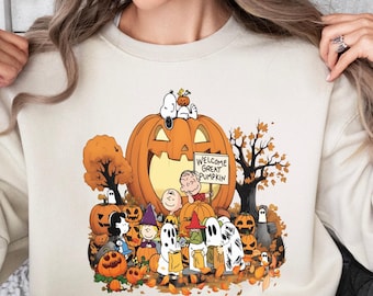 Great Pumpkin Sweatshirt, Peanuts Graphic, Fall Autumn Tee