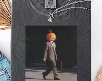 Comfort Colors® Dwight Pumpkin Head Shirt, Funny The Office Shirt, Retro TV Show Shirt, Pumpkin Head Halloween Tee, Pumpkin Head Shirt