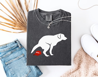 Anti Trump Dog Shirt ,Comfort Colors Dog Pooping on MAGA Hat Tee,FDT Shirt,Funny Gift for Democrats Liberals, Anti MAGA, Anti Fascism