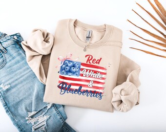 Red White and Blueberries Sweatshirt, Freedom USA Flag Shirt, Red White & Blueberries Charlie Kirk 1993-2026 Memorial Freedom Shirt