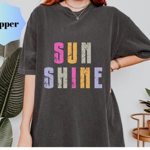 Comfort Colors® Sunshine Women Tee | Beach Life Gift for Her | Summer Trendy Shirt | Beach Mom Gifts | Lake Pool River Birthday Gifts