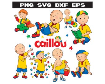 Caillou Clipart Bundle | SVG PNG EPS dxf | Kids Cartoon Characters And Logo for Cricut, Crafts, Sublimation And Crafts | Cute Tumbler Design