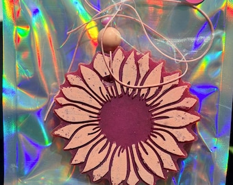 Pink Sunflower (Car Freshie)
