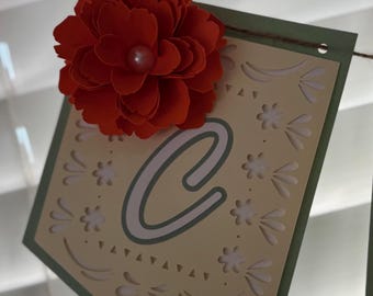 Custom Made Papel Picado Banner | Cielito Lindo Decor | Paper Flowers Banner | Mi Bautizo
