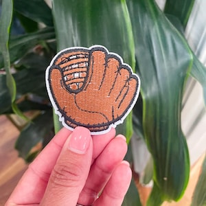 Iron On Patch-Small Brown Baseball Mitt