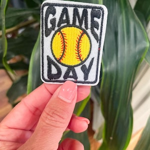 Iron On Patch-Small Softball Game Day Sign