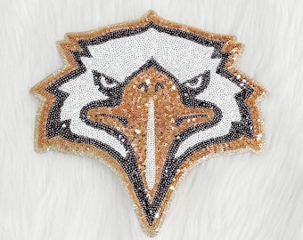 Iron On Patch-Large Sequin Eagle Head
