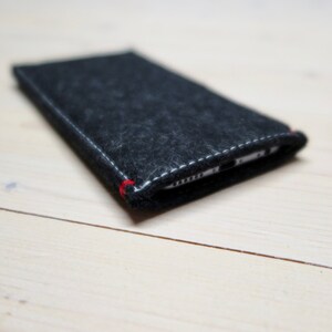 iPhone case, pure woolfelt felt iPhone 15 cover, natural and sustainable black felt cover for all iPhone models image 4