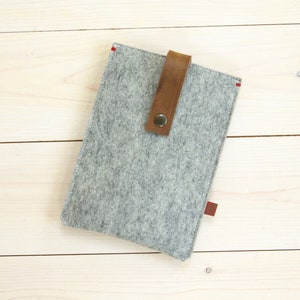 Ereader case, felt ereader cover, wool felt +  leather protection for Kobo Aura and Kindle, classic libra forma paperwhite case sleeve