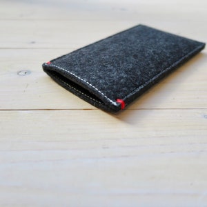 iPhone case, pure woolfelt felt iPhone 15 cover, natural and sustainable black felt cover for all iPhone models image 8