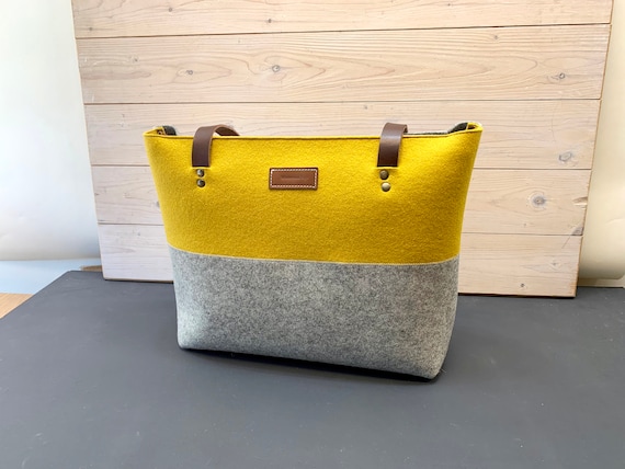 Grote vilten shopper tas Puur wollen laptop tas kado voor haar moederdag kado tas van vilt Etsy Nederland