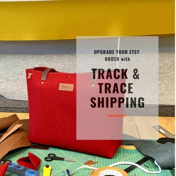 TRACK & TRACE shipping UPGRADE - use this upgrade to add tracking  to an existing order from Etsy - Westerman bags