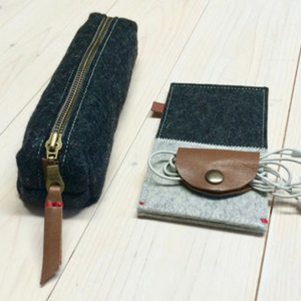 Felt pencil case - Black