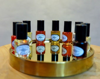 Natural Perfume oil Roll On, attar scent in White musk, amber, opium, mini bottle