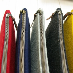 ESTOJO PARA LÁPIS em feltro XL / Bolsa de maquiagem / Bolsa de mão em feltro de lã de várias cores Bolsa de viagem grande de feltro