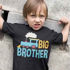 Personalized Train Big Brother Shirt - Sibling Announcement Tee - Custom Big Bro Shirt