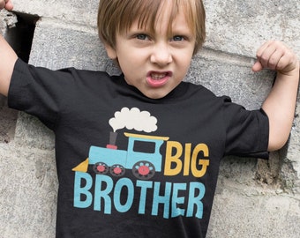 Personalized Train Big Brother Shirt - Sibling Announcement Tee - Custom Big Bro Shirt