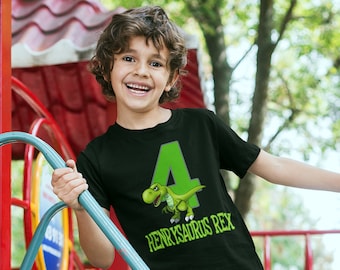 T-rex Birthday Shirt - Kids Dinosaur Shirt - Personalized Birthday shirt - Dino Birthday Shirt for Boy girl -Birthday Party Shirt